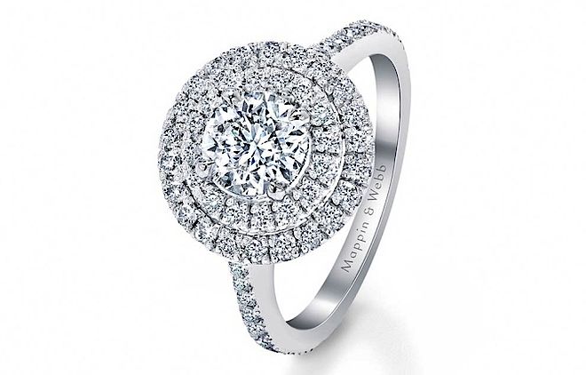 Diamentowy pierścionek zaręczynowy Alba – Mappin & Webb. Pierścionki zaręczynowe w stylu angielskich róż