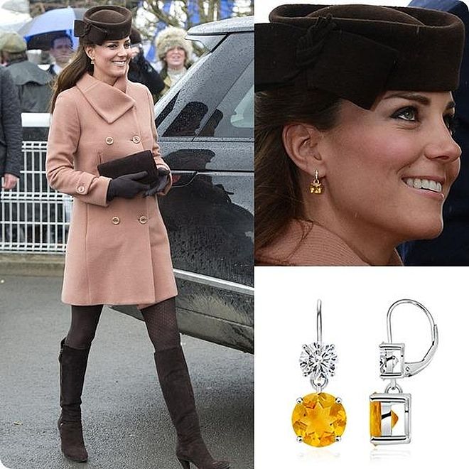 Księżna Kate w biżuterii z cytrynem