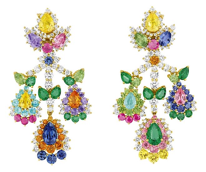 Multikolorowe kolczyki Dior. Trendy w biżuterii 2013: Dior zachwyca świat nową kolekcją