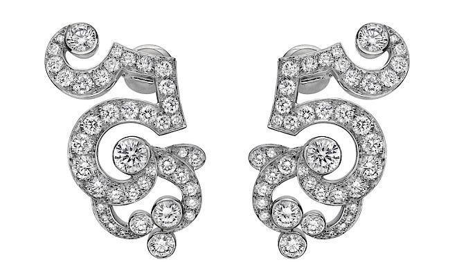Klipsy Cartier w 18-karatowym złocie z diamentami. Jesień 2013: biżuteria z wybiegów mody