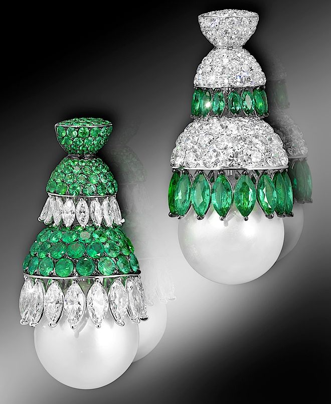 Para kolczyków z dwoma perłami morskimi. Olśniewająca kolekcja biżuterii de Grisogono