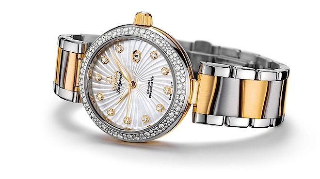 Zegarek Omega Ladymatic. Żółtr złoto i diamenty. Nowe zegarki Omega Ladymatic 