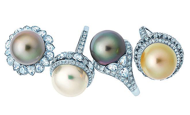 Pierścionki Tiffany z perłami i diamentami przywodzą blask lat 20.: ery Art Deco i filmu Great Gatsby. Nowa kolekcja biżuterii Tiffany and Co.