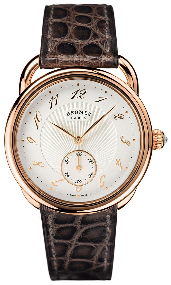 Zegarek Hermès Arceau Ecuyère Automatique w różowym złocie z diamentami