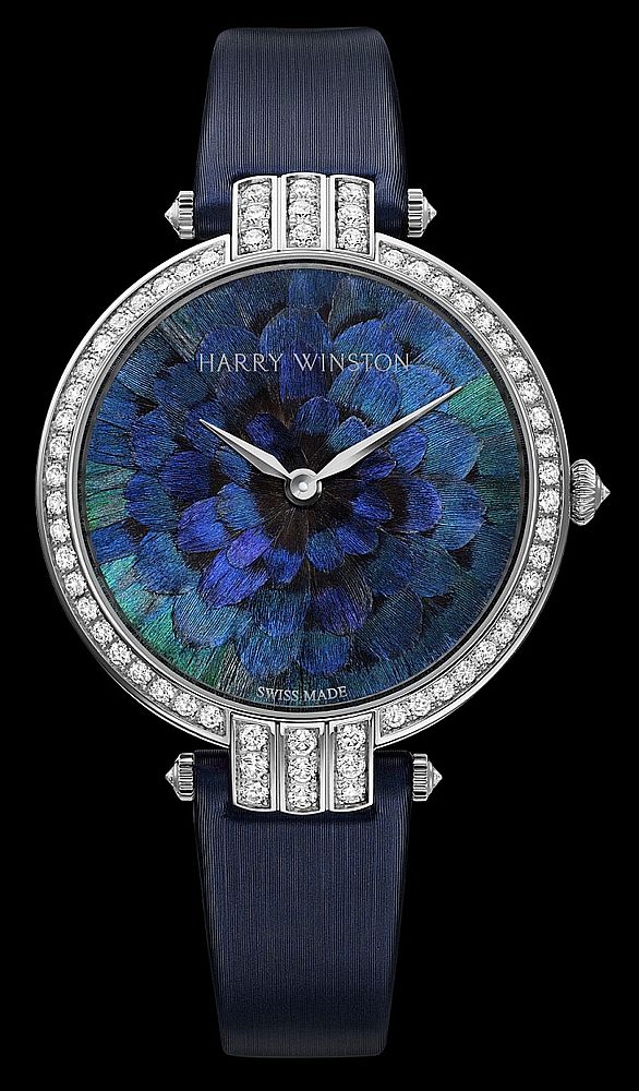 Zegarek Harry Winston Feathers Premier z emalią i diamentami